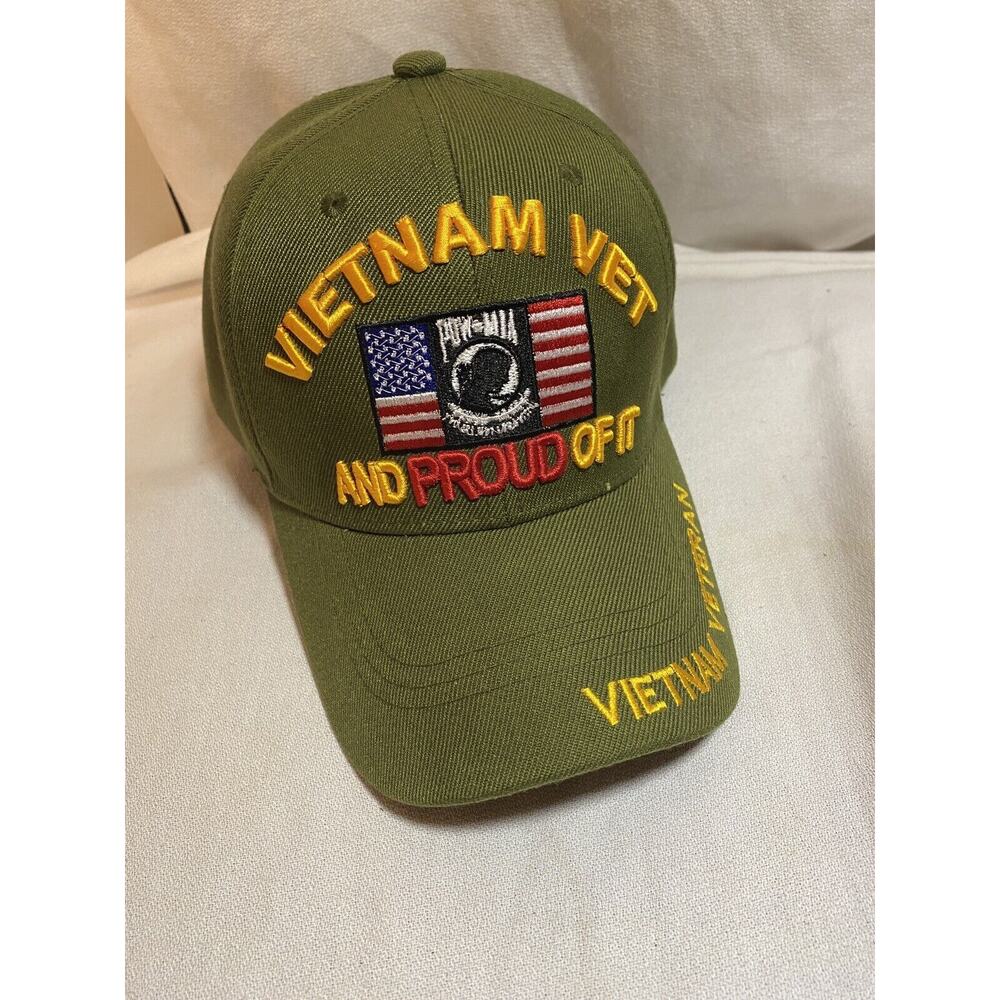 Vietnam Veteran and Proud Of It POW Flag Trucker Hat Cap Adjustable U.S. Warrior